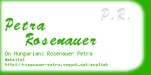 petra rosenauer business card